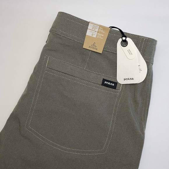 NEW Prana Hybridizer Shorts Mens Size 33 Rye Green Standard Fit 8.5" Inseam - Picture 1 of 9